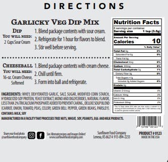 Garlicky Vegetable Dip Mix-700