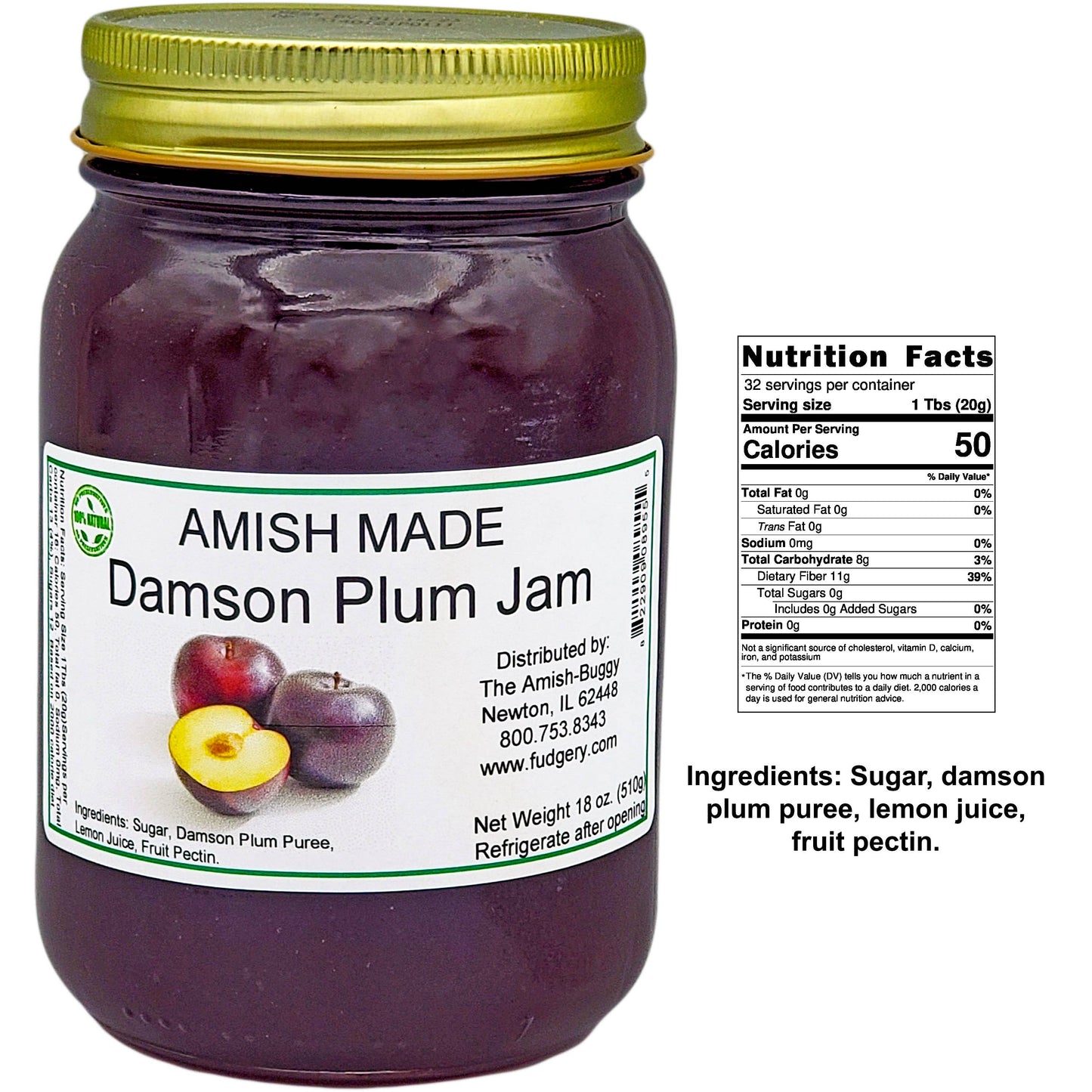 Amish Made 16 oz. Jam & Jelly