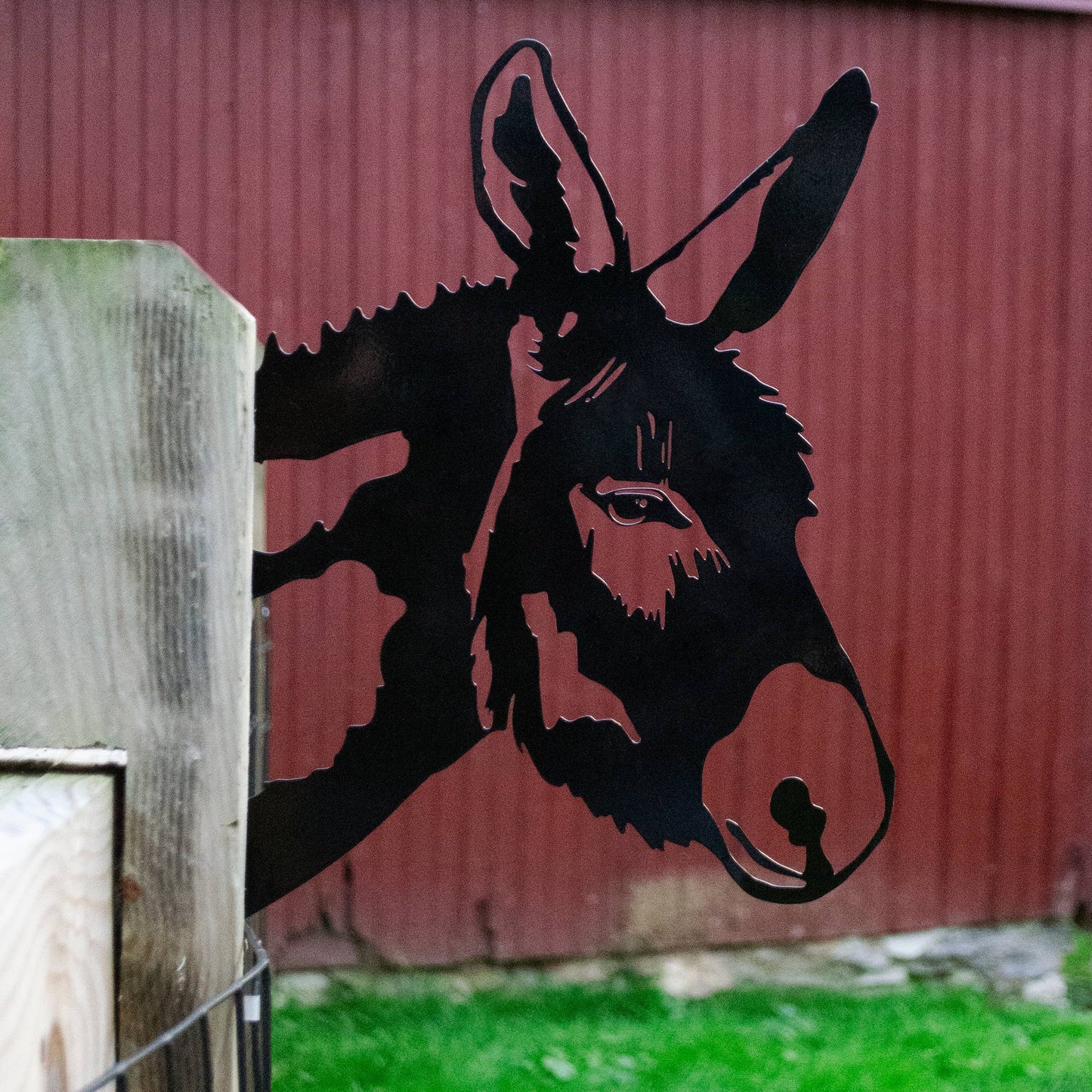 Outdoor Metal Mule Decor