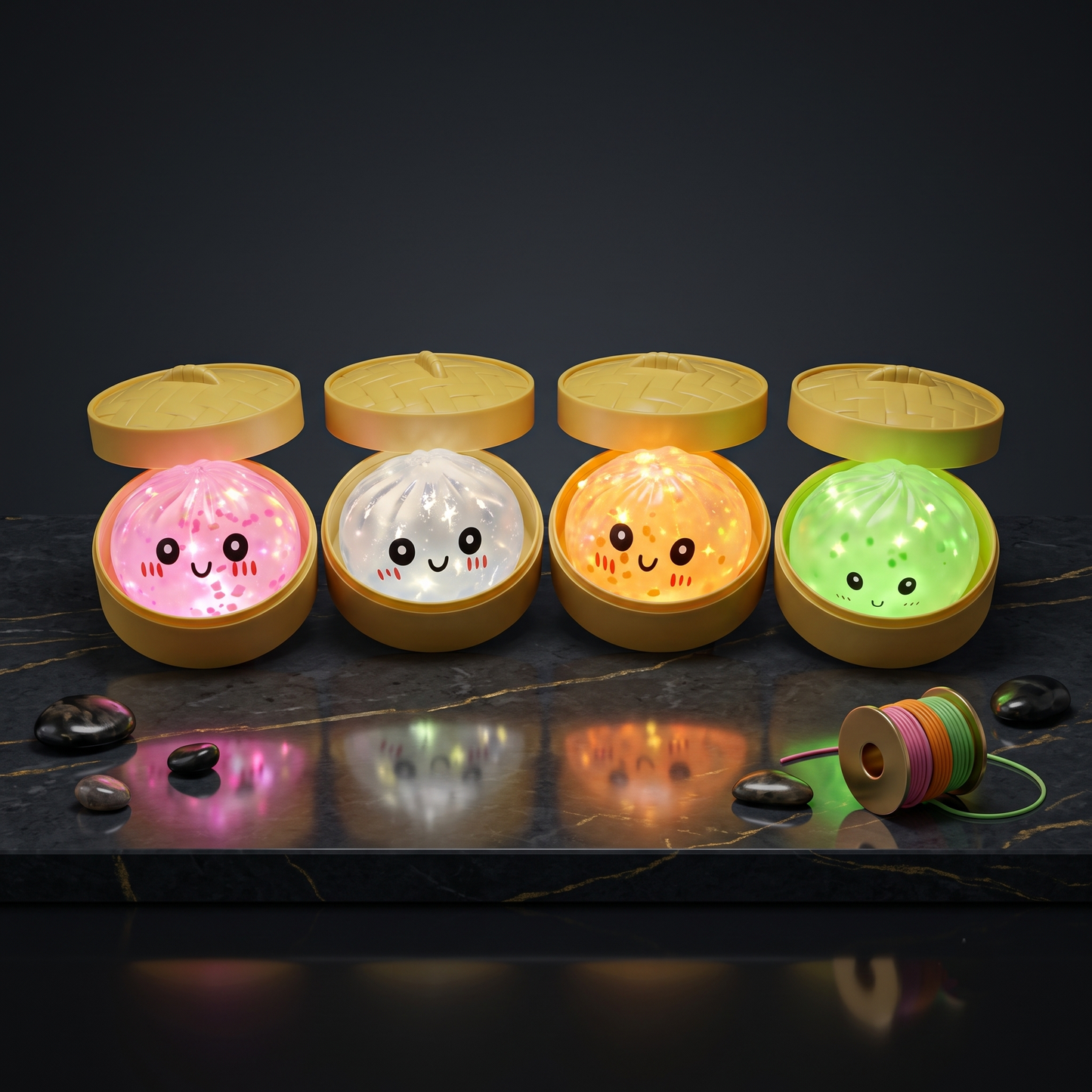 2.5" Glow-in-the-Dark Dumpling Squishy 735