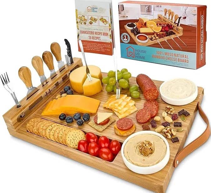 Bamboo Charcuterie: Cheese Board and Knife 700