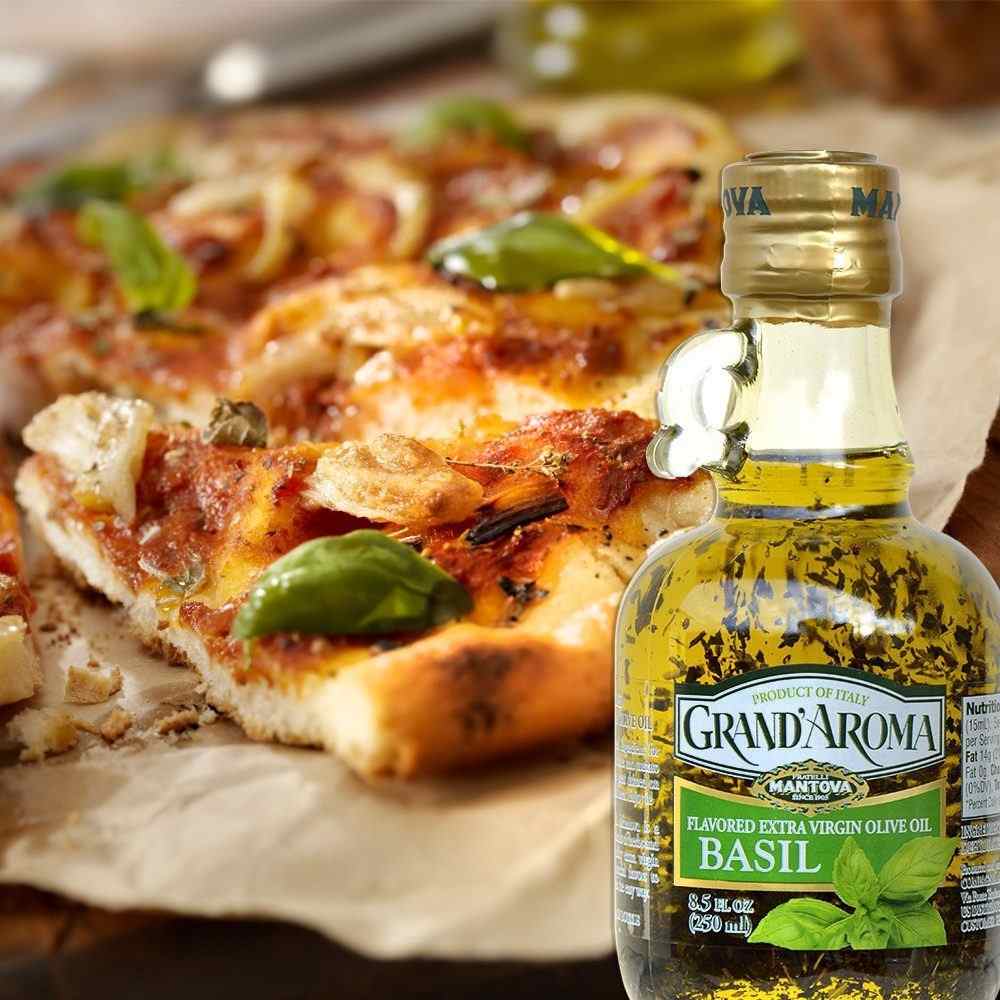 Mantova Grand'Aroma Basil Extra Virgin Olive Oil, 8.5 oz.