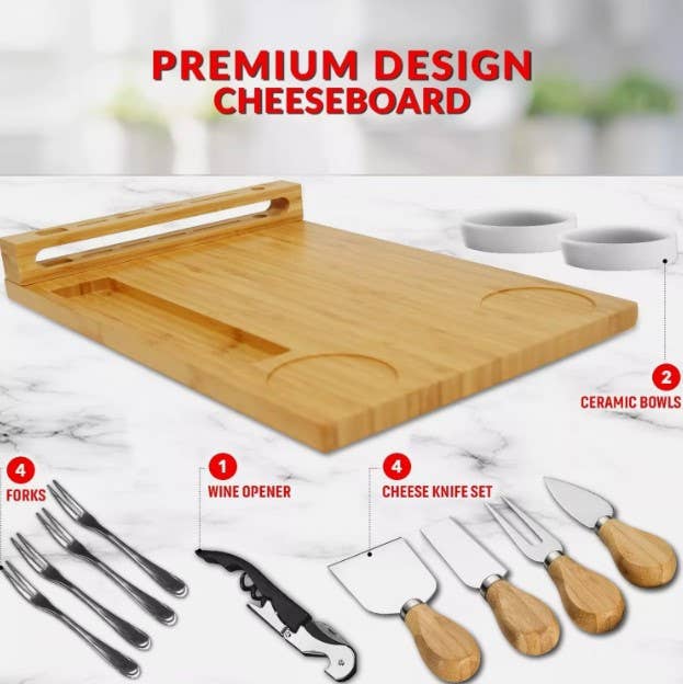 Bamboo Charcuterie: Cheese Board and Knife 700