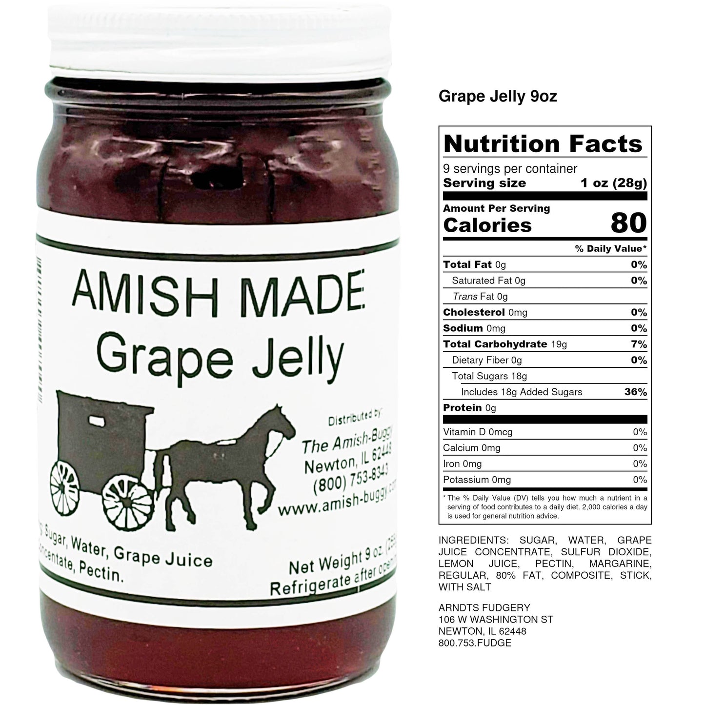 Amish made Jam and Jellies - 8 oz.