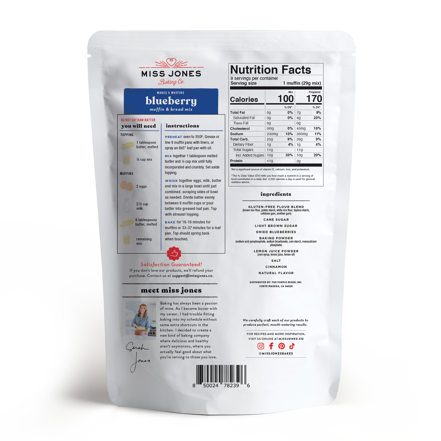 Gluten Free Blueberry Muffin & Bread Mix