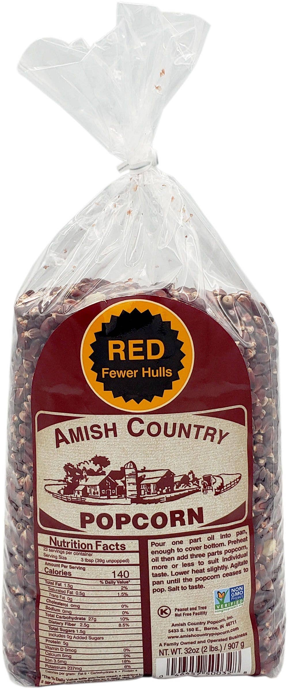 2lb Bag of Red Popcorn