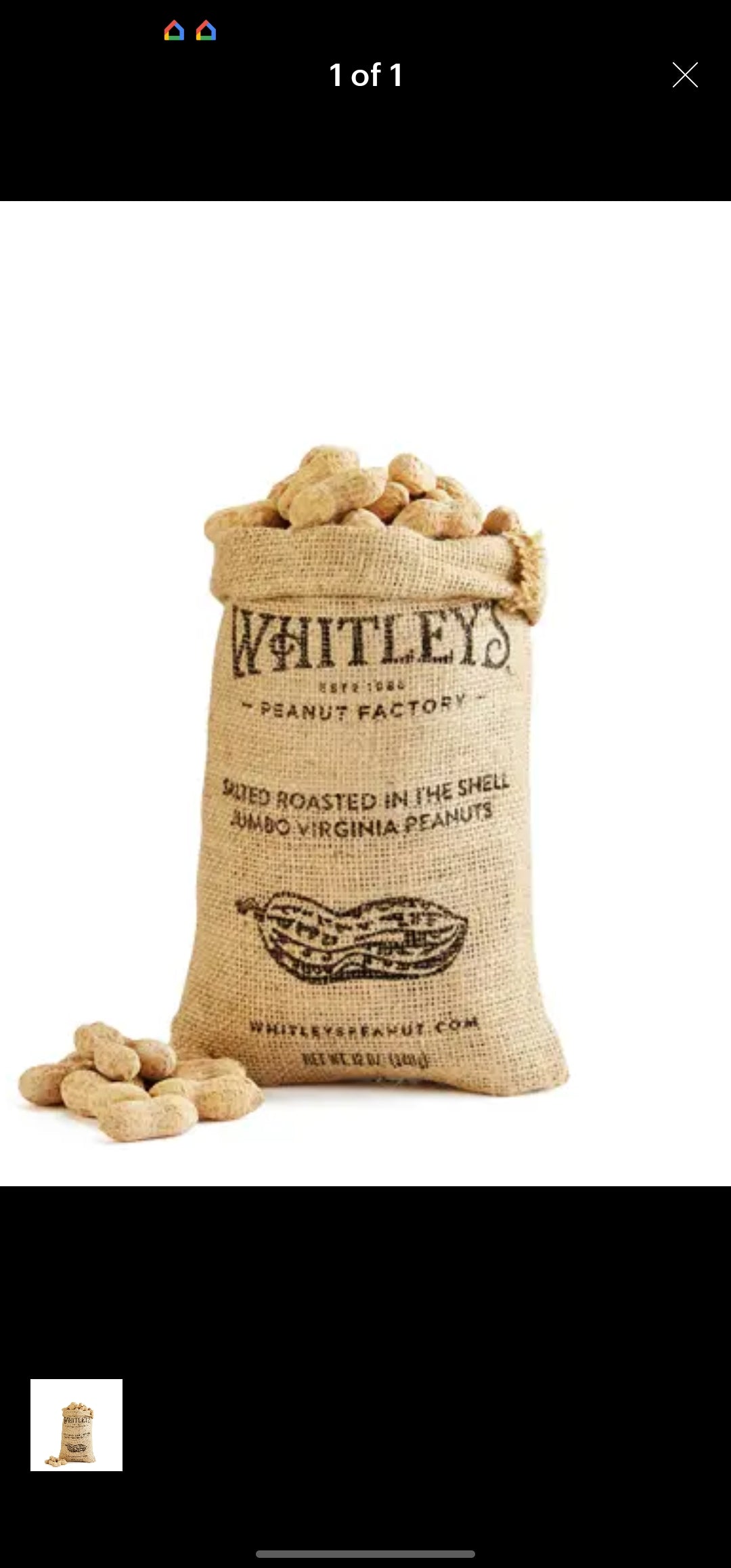 Whitley's 12oz Bag Peanuts 700