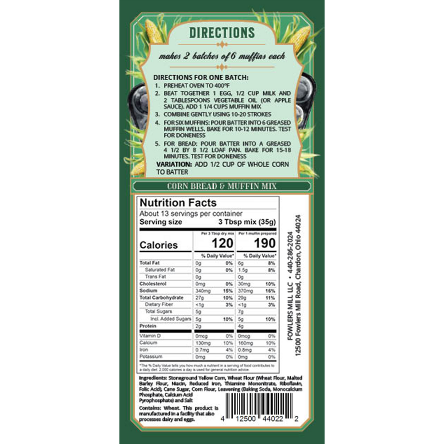 Corn Bread and Muffin Mix