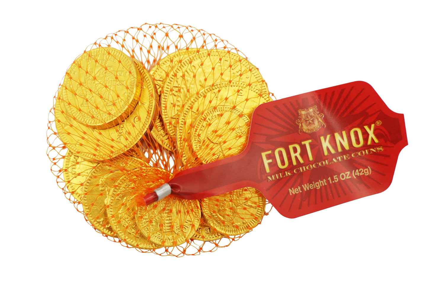 Fort Knox Chocolate Gold Coins 1.5oz Mesh Bags, 18ct Box