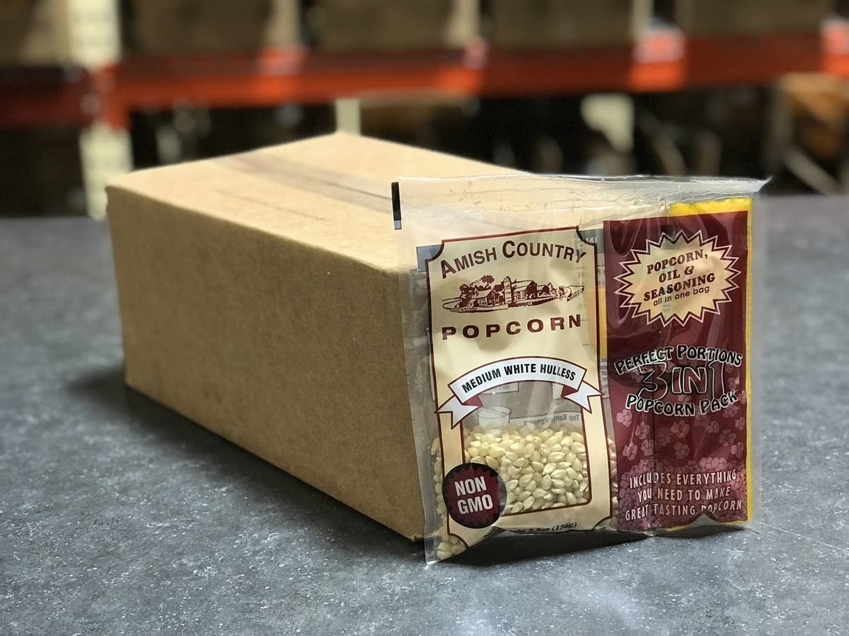 5.5oz Tri-Pack of White Hulless Popcorn
