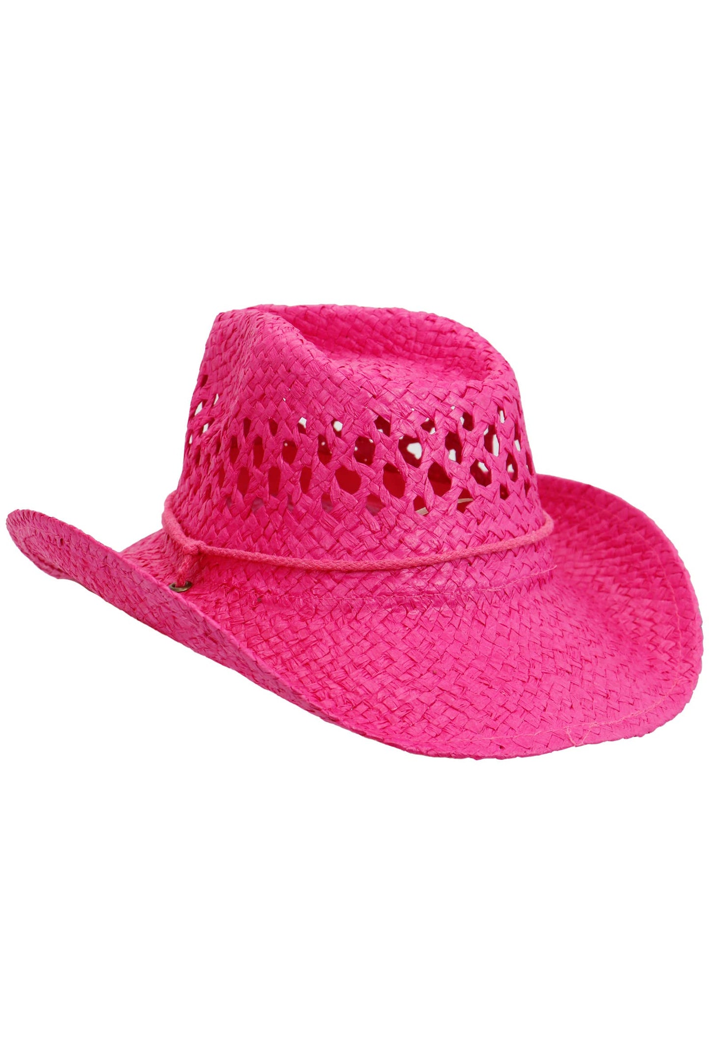 Simplistic Woven Raffia Paper Straw Cowboy Hat