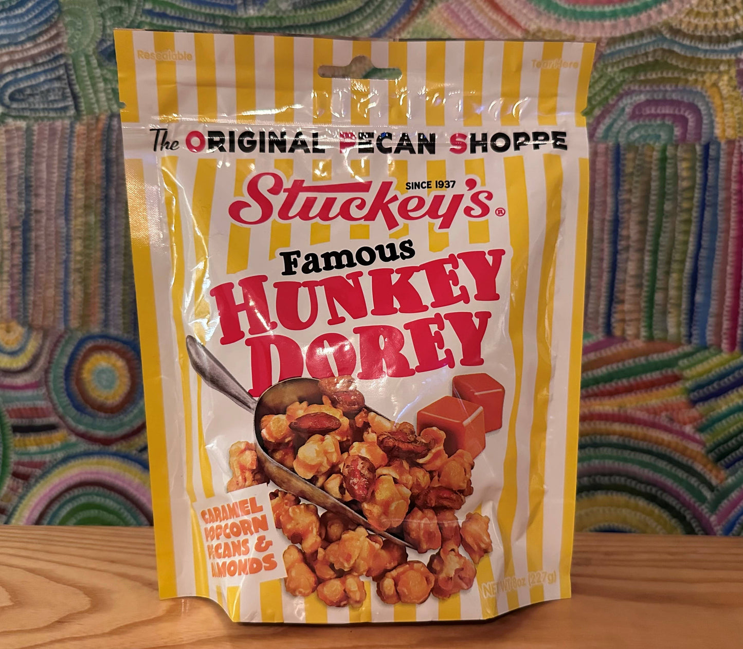Hunkey Dorey Popcorn with Pecans & Almonds. 700
