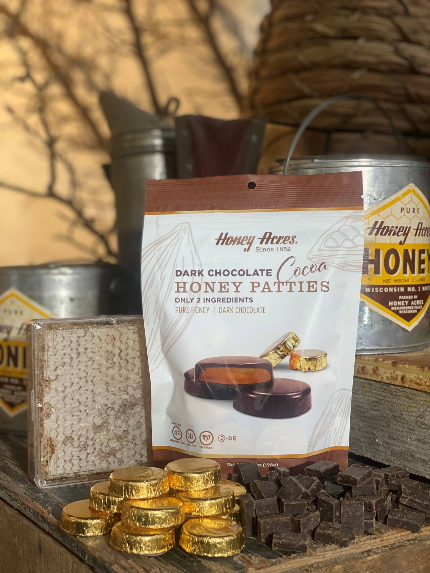 Dark Chocolate Cocoa Honey Patties