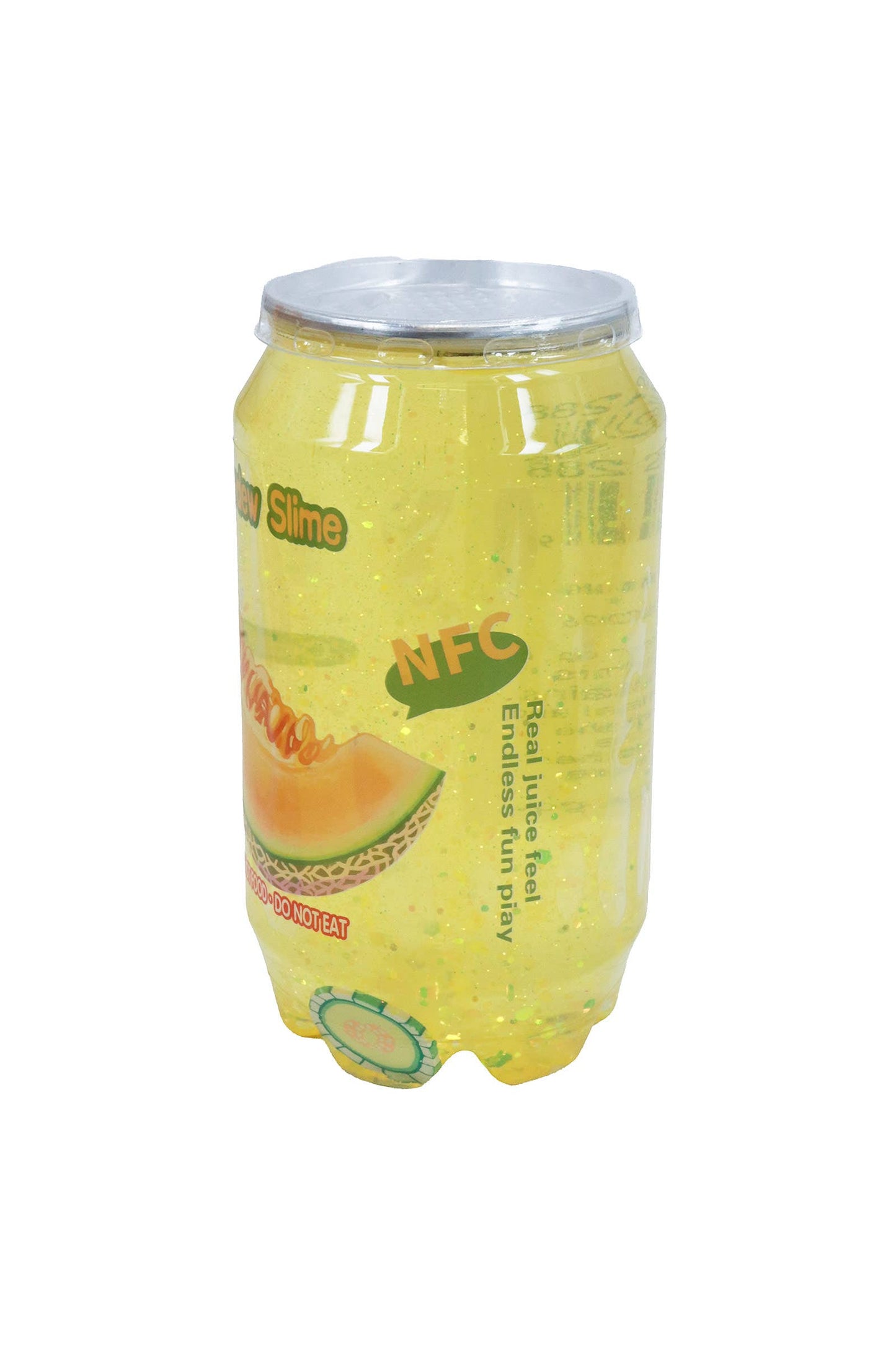 Sparkling Yellow Citrus Melon Fruit Soda Can Glitter Slime