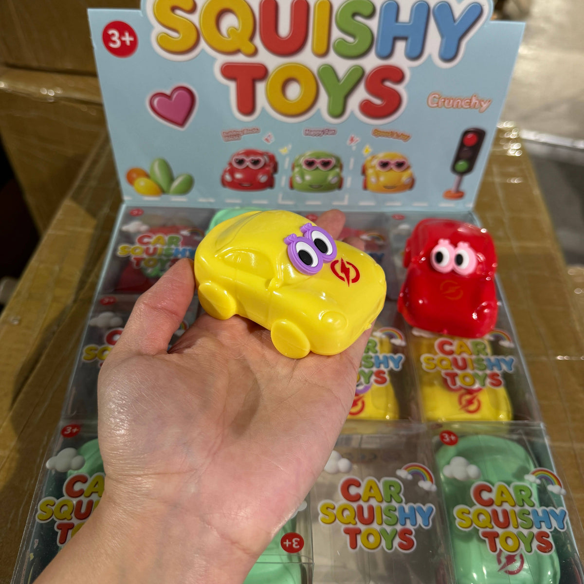 Crunchy Multicolor Expression Toy Car Squishy