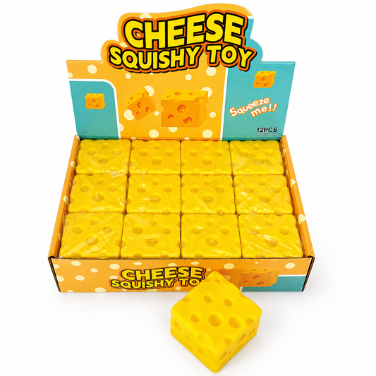 Cheese Squishy Toy – Super Soft Sensory Cube MSS3
