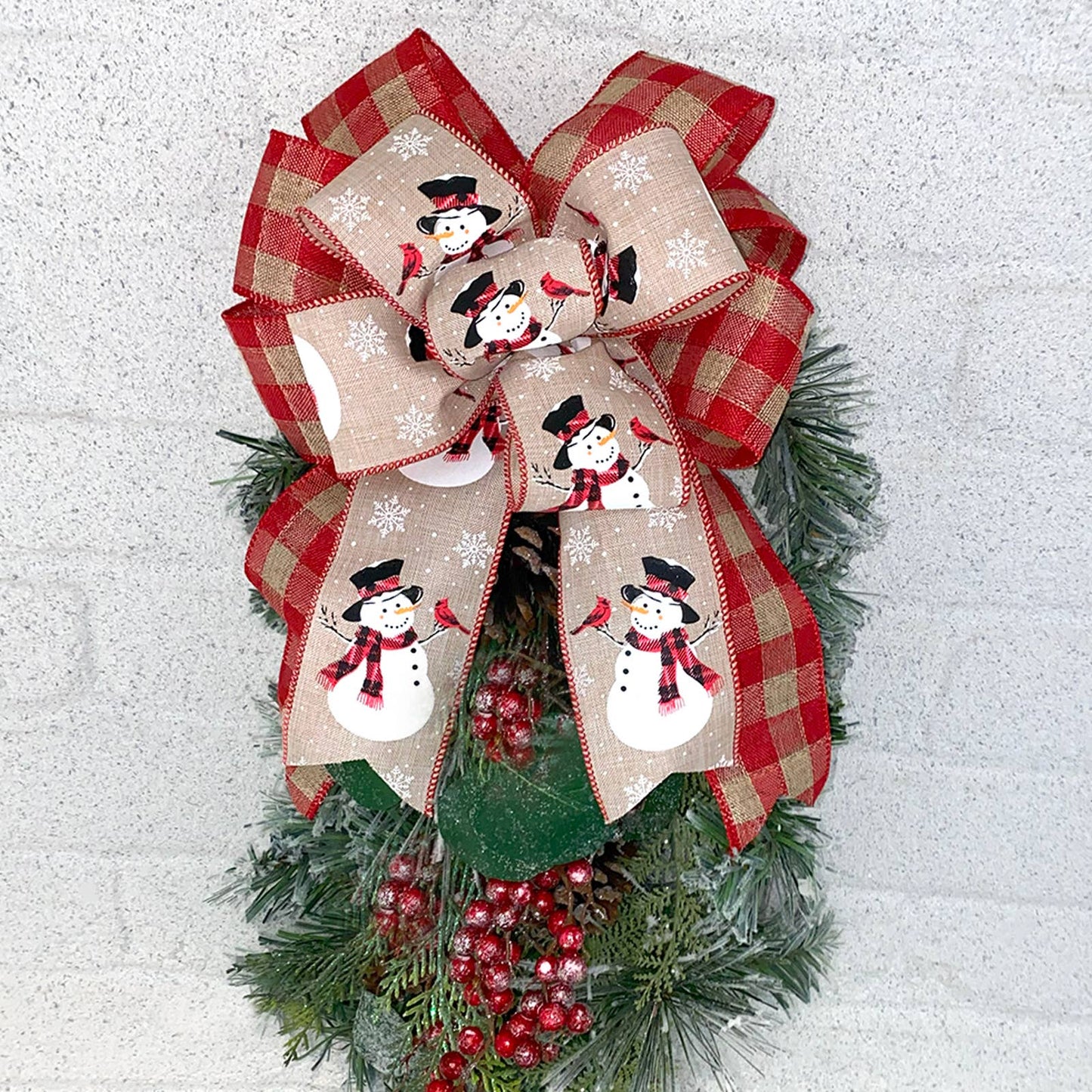 #7378 Gingham Burlap (wired)