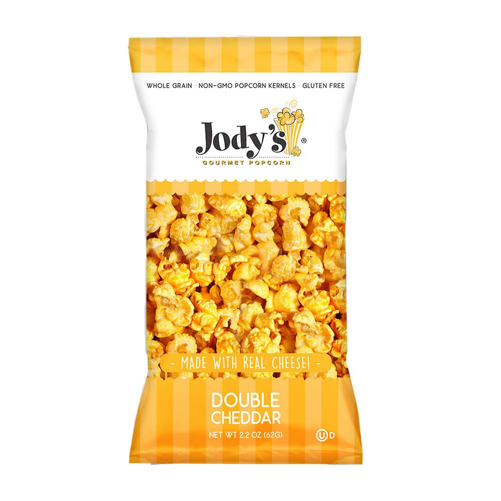 Double Cheddar Popcorn – Bold & Cheesy (12 x 2.2 oz Bags)