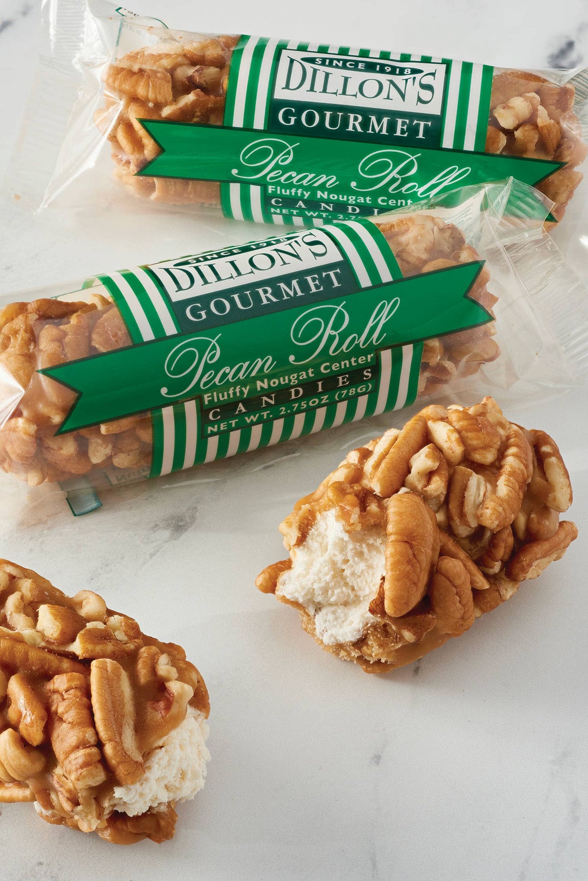 Pecan Log Roll, Gourmet, Large Pecans, 2.75 oz.