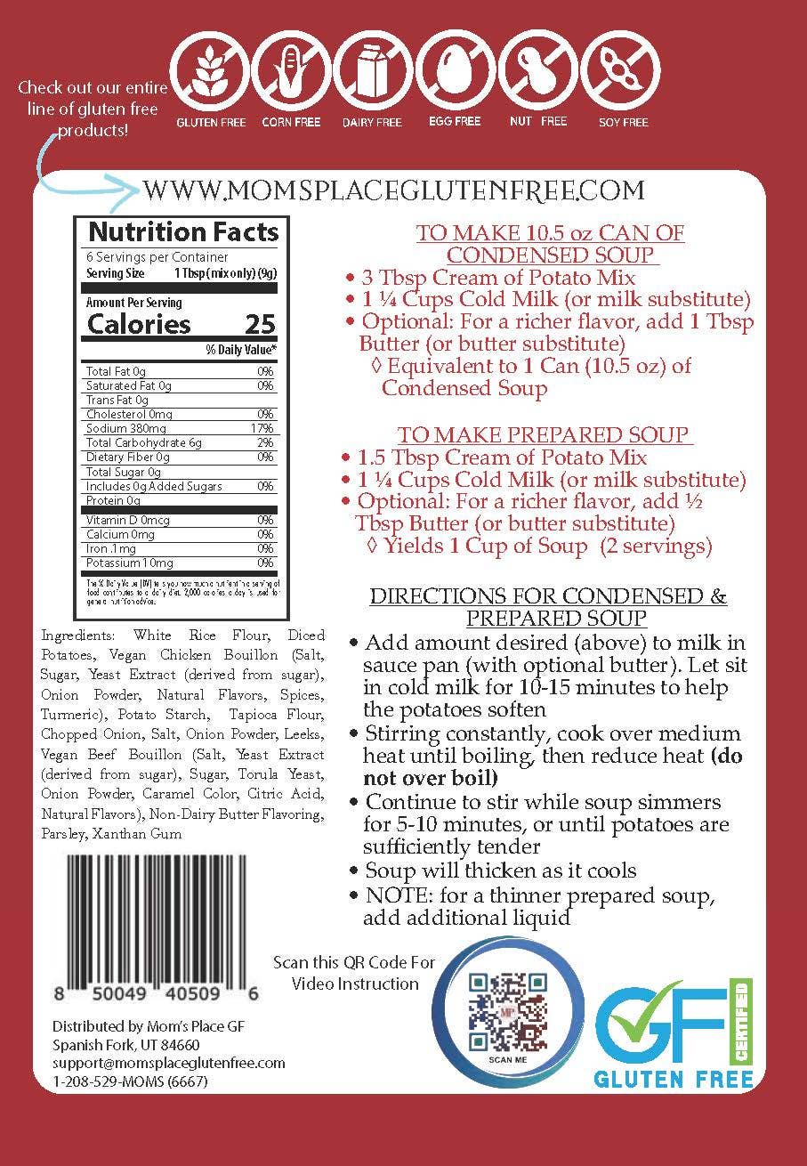 Gluten-Free Cream of Potato Soup Mix, Dairy-Free
