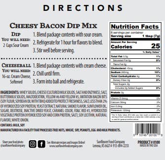Cheesy Bacon Dip Mix