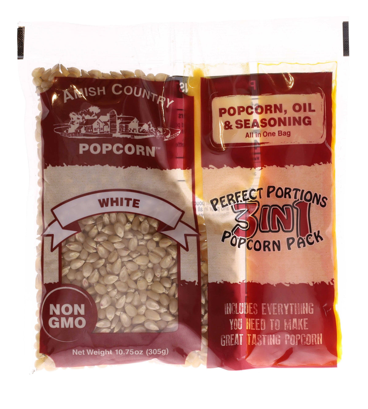Single Packet Popcorn 10.75oz Tri-Pack of White Popcorn – Baxter’s Mercantile