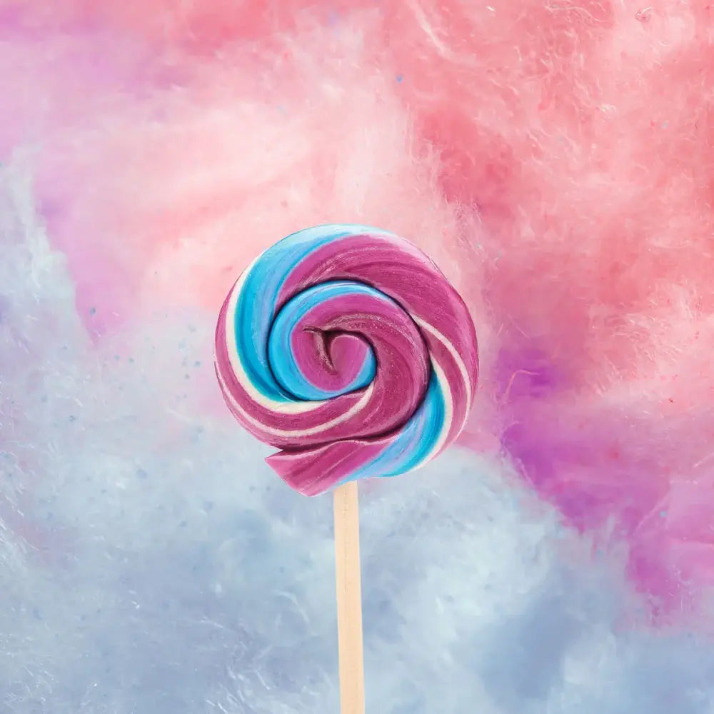 Handmade Lollipop - Tie Dye Cotton Candy - 1 oz