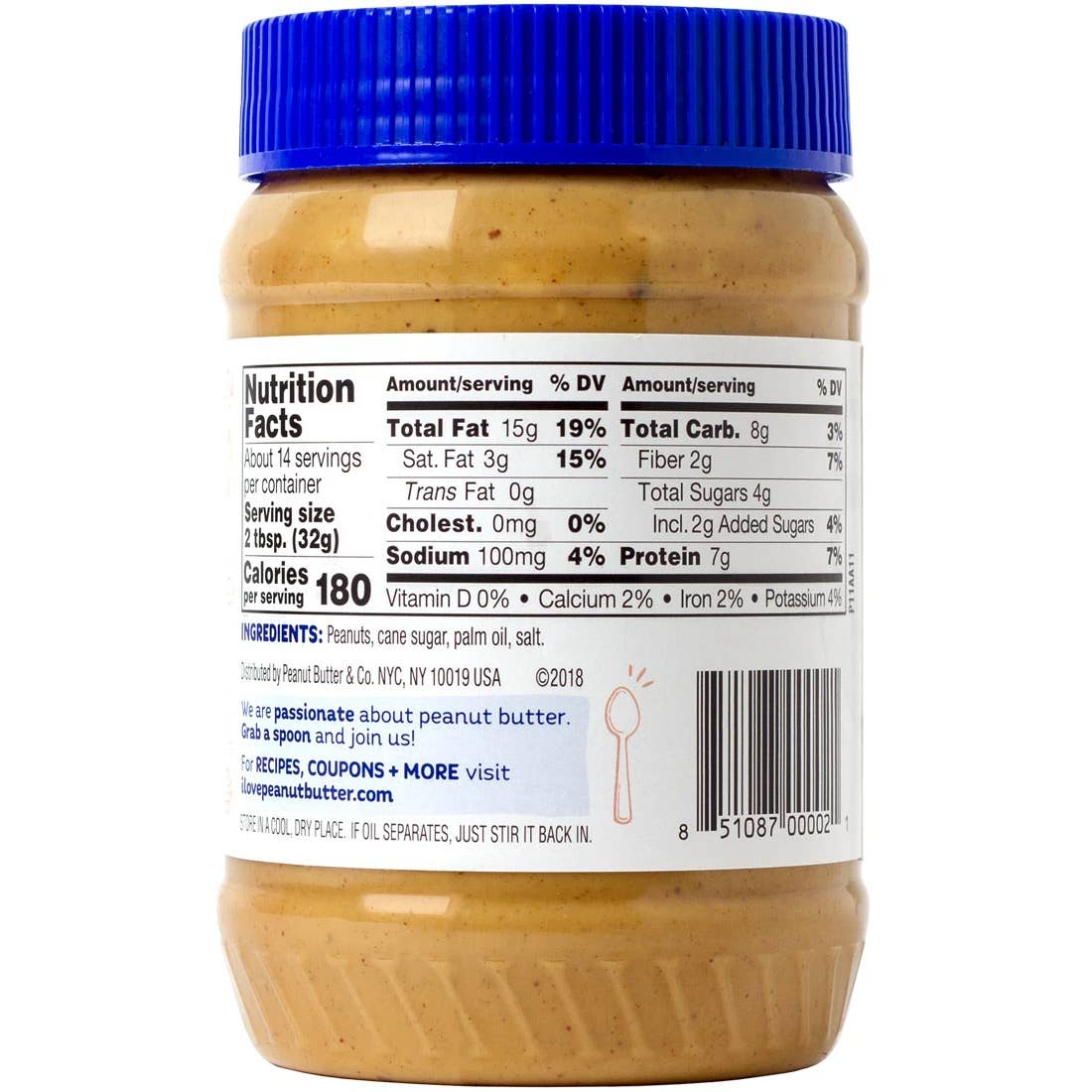 16 oz Peanut Butter & Co. Crunch Time
