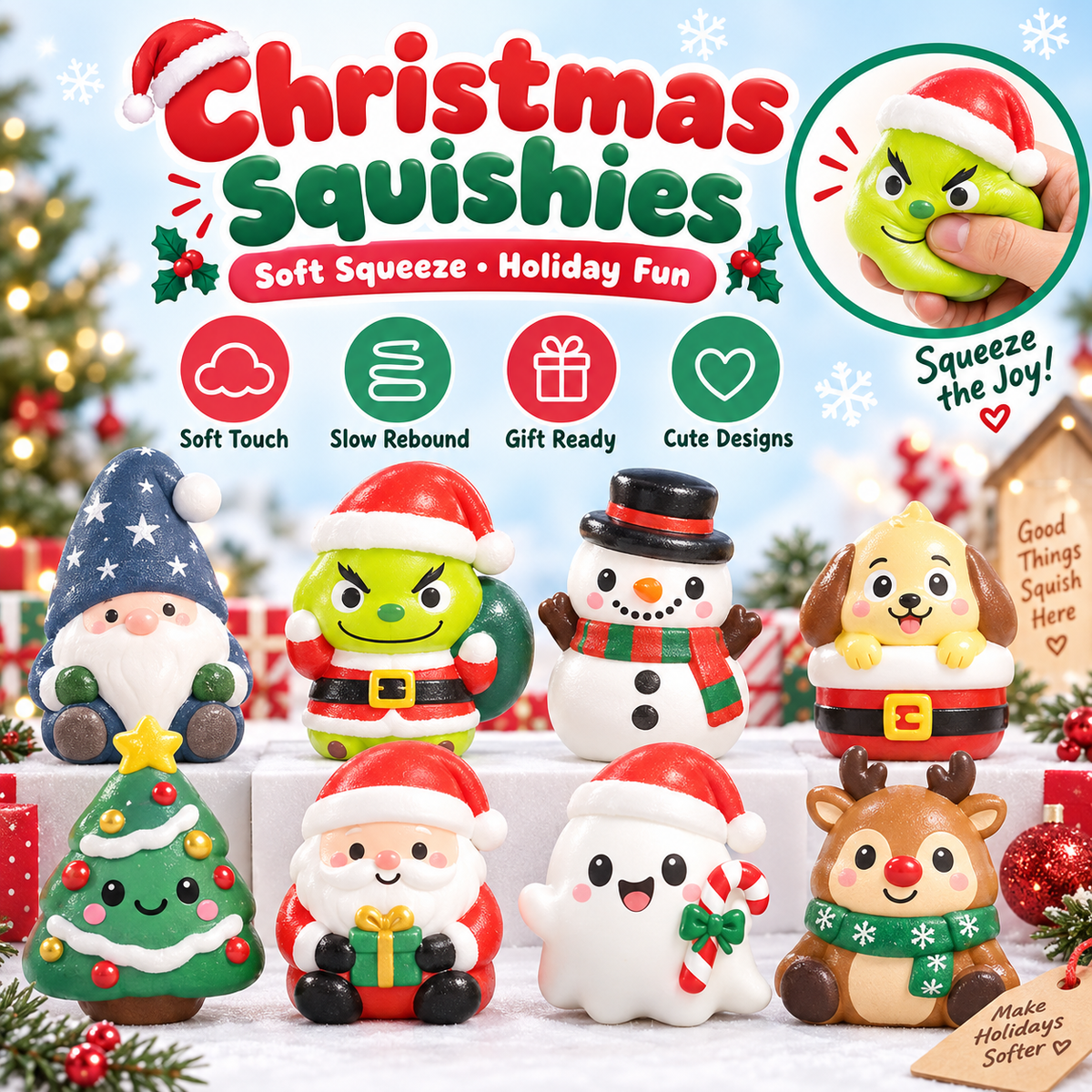 Slow-Rising Christmas Squishy Toy Blind Box