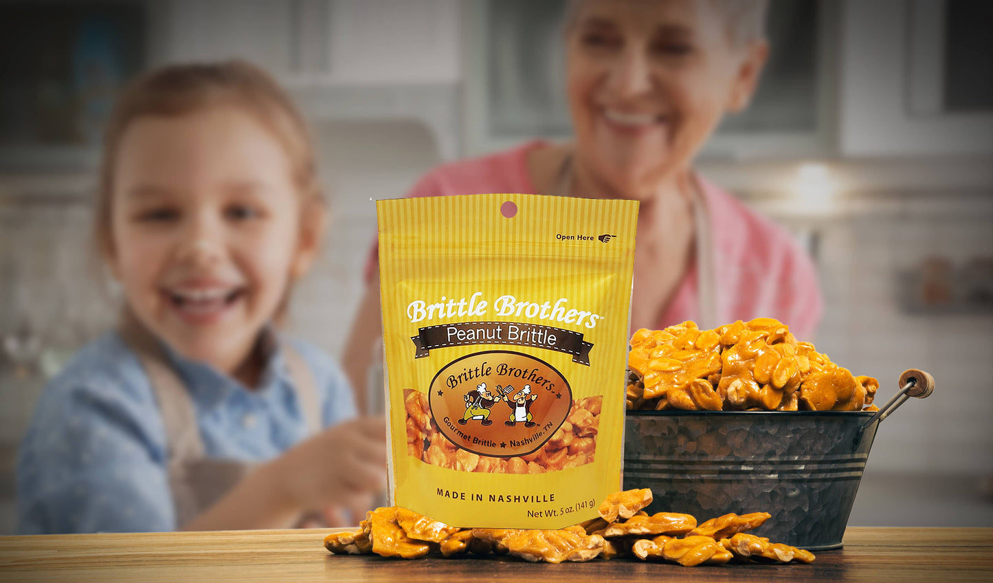 Brittle Brothers Peanut Brittle - 5 oz. Bag
