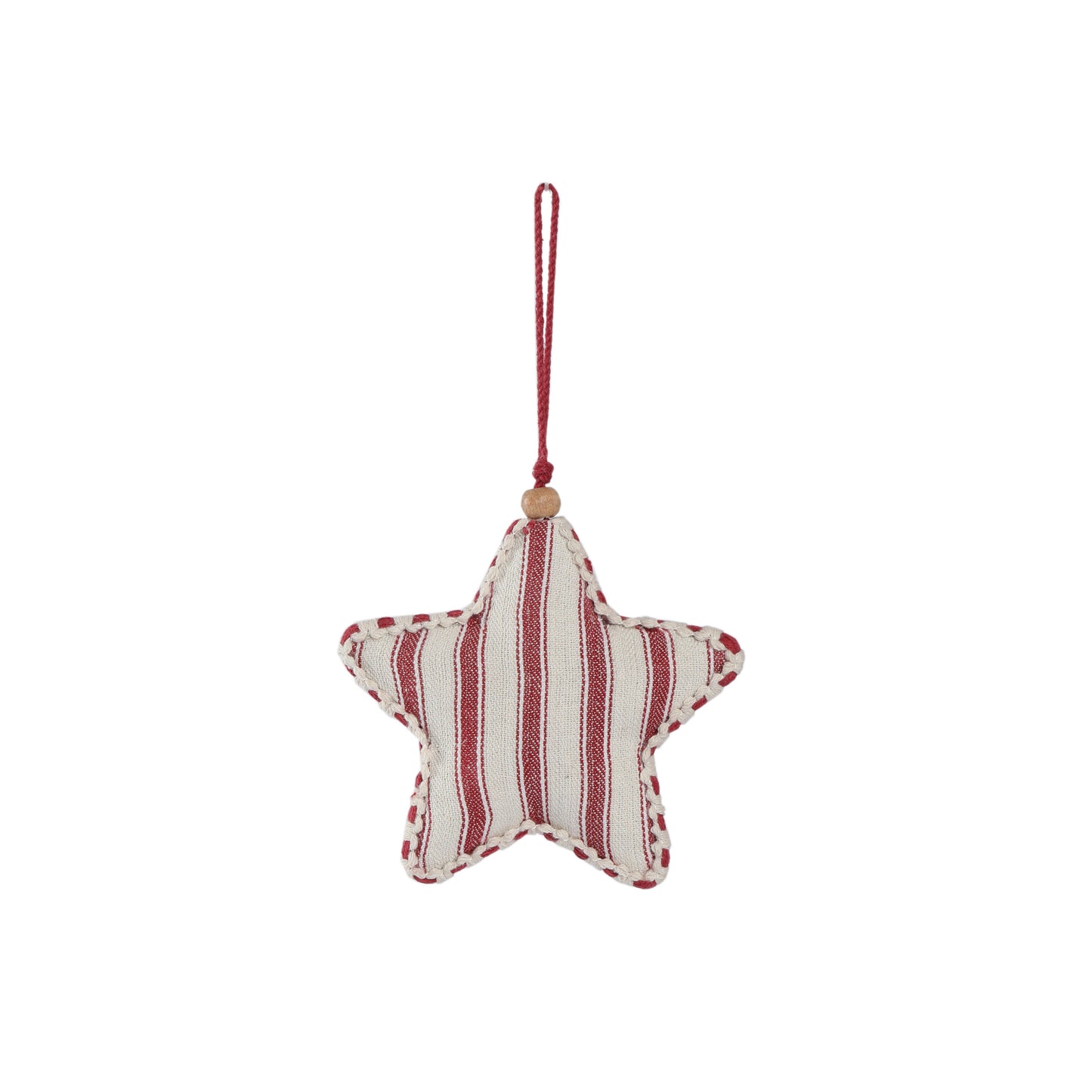 5"Red Striped Star Ornament
