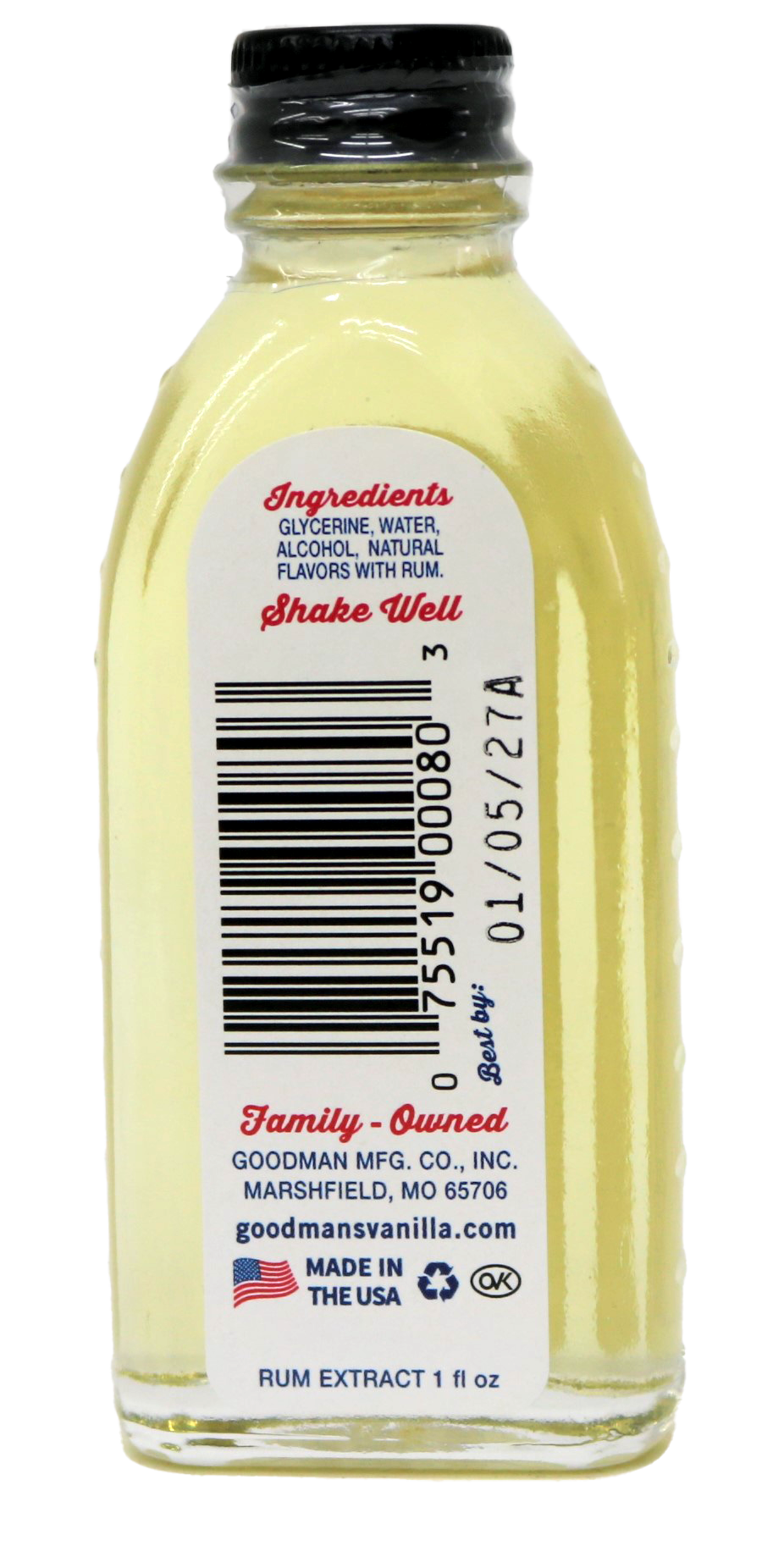 Goodman's Rum Extract Natural 1oz