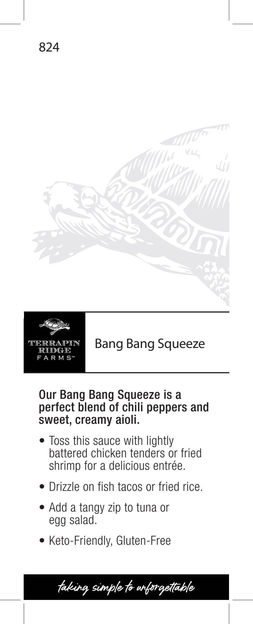 Shelf Talker Bang Bang Squeeze