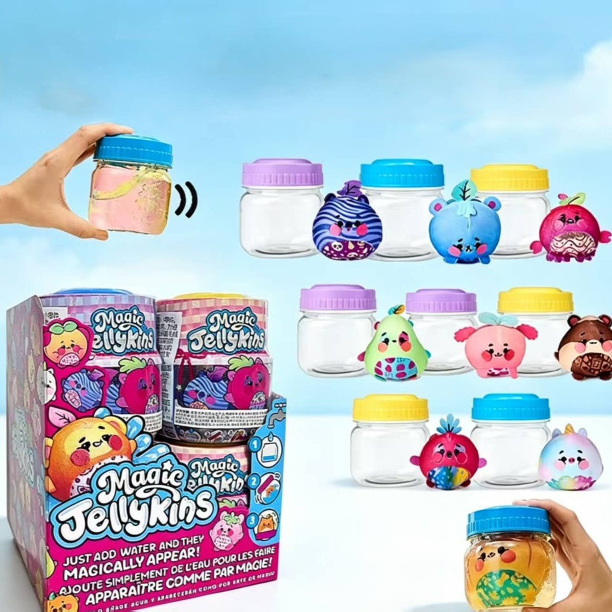 Water Reveal Magic Jar Squishy Toy - Reusable Jar