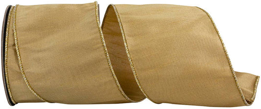 Dubai Select Dupioni Wired Edge, Antique Gold, 4 In