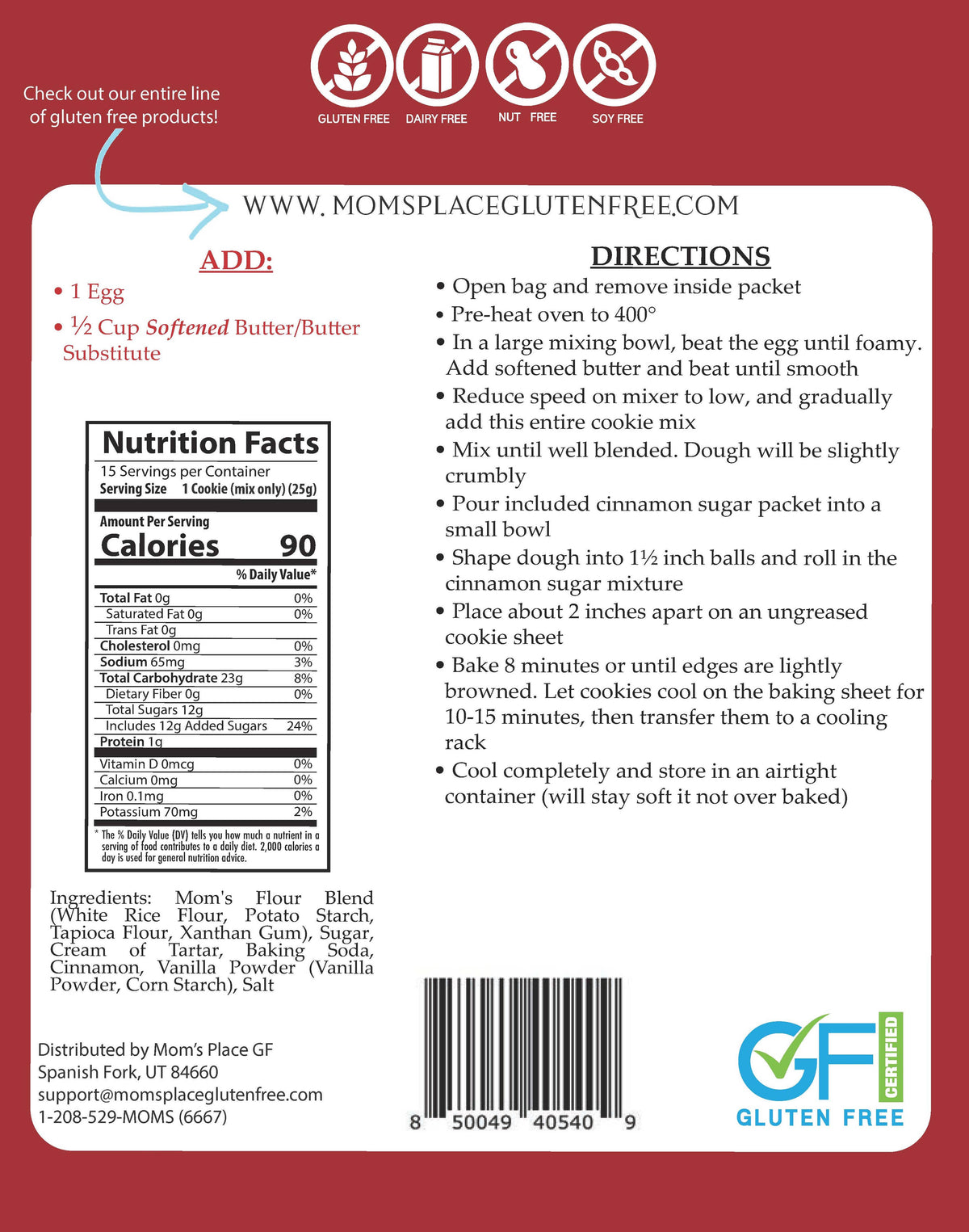 Gluten-Free Cinnamon Snickerdoodle Mix