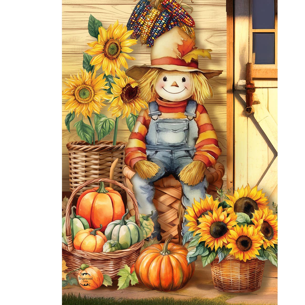 Country Scarecrow Garden Flag