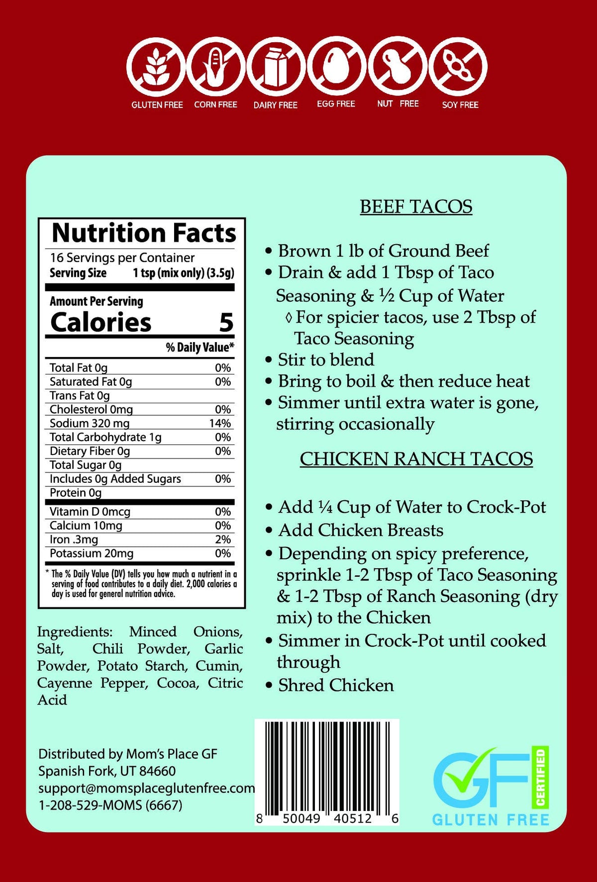 Gluten-Free Taco Seasoning