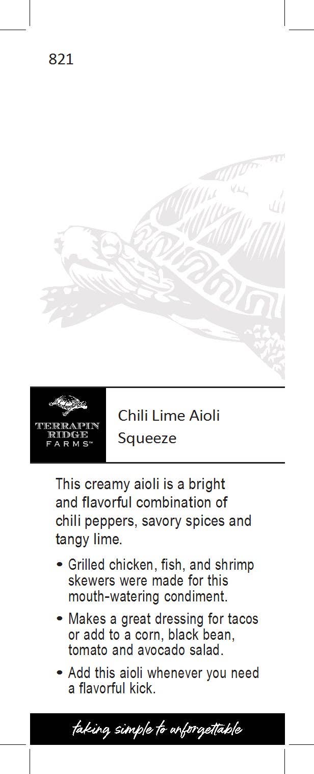 Shelf Talker Chile Lime Aioli Squeeze