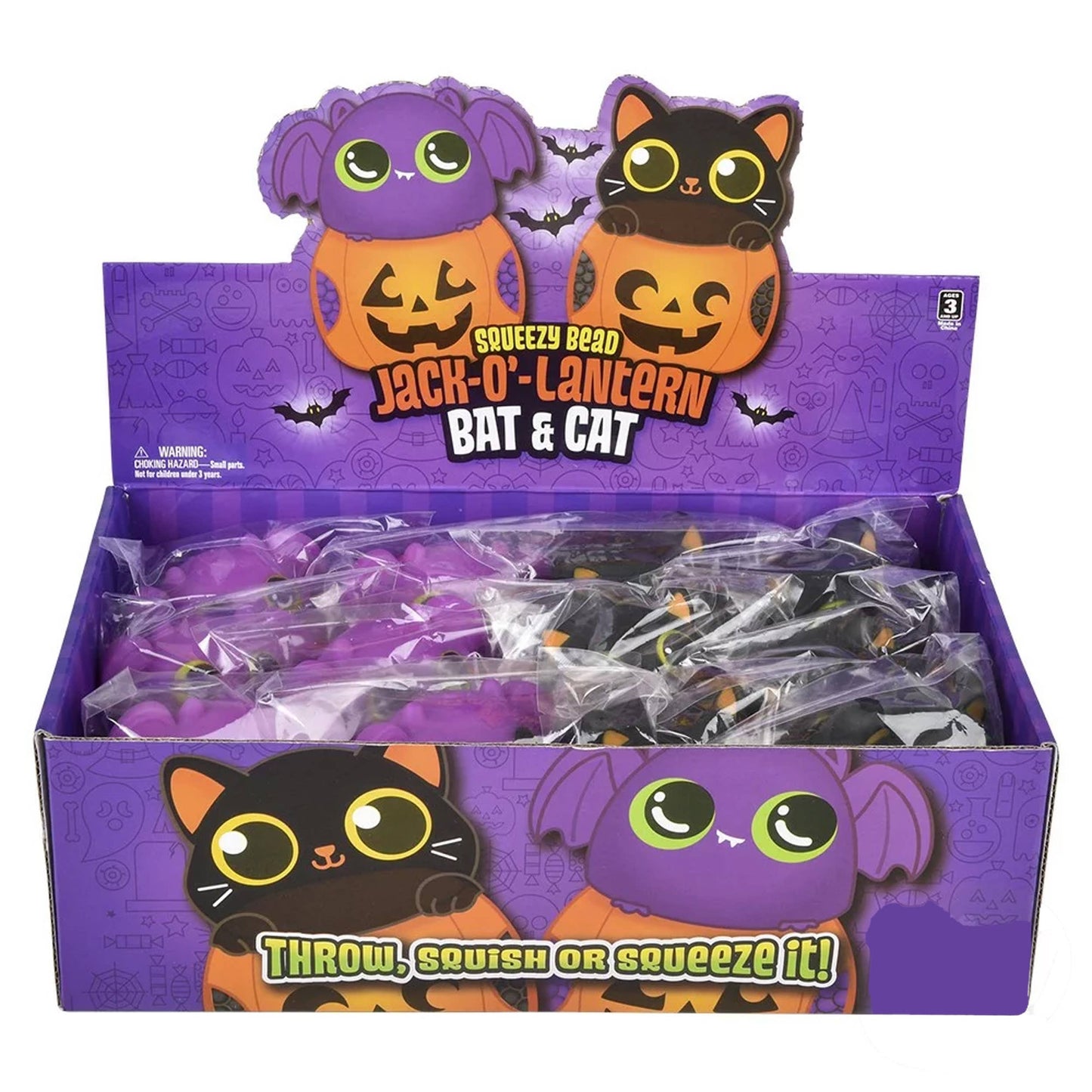 Squeezy Fidget Bead Jack O Lantern Kids Toy