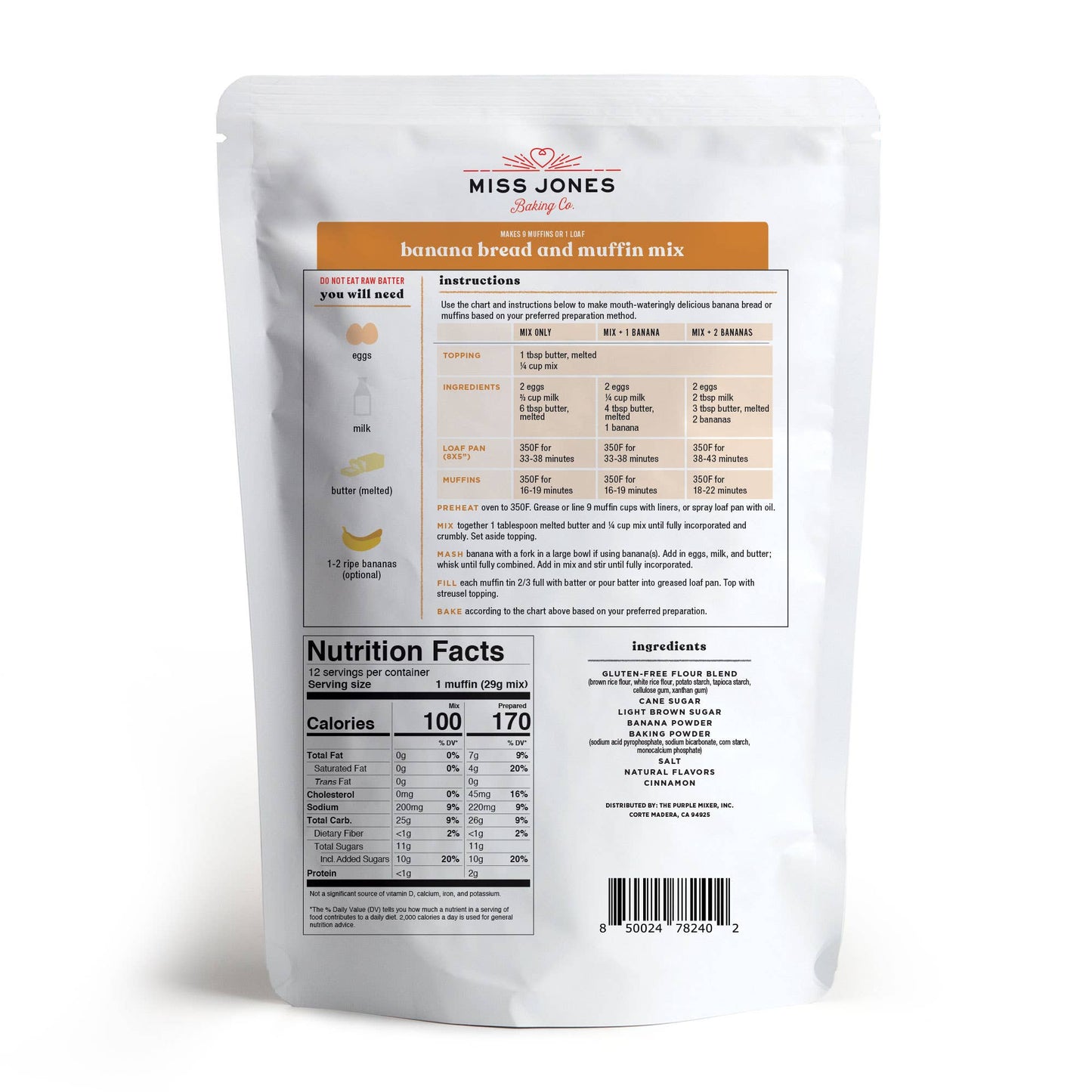 Gluten Free Banana Bread & Muffin Mix