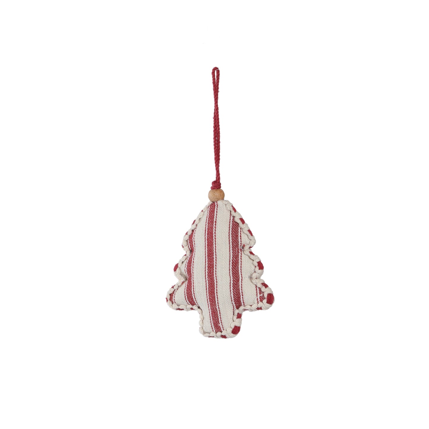 5" Red Striped Tree Ornament
