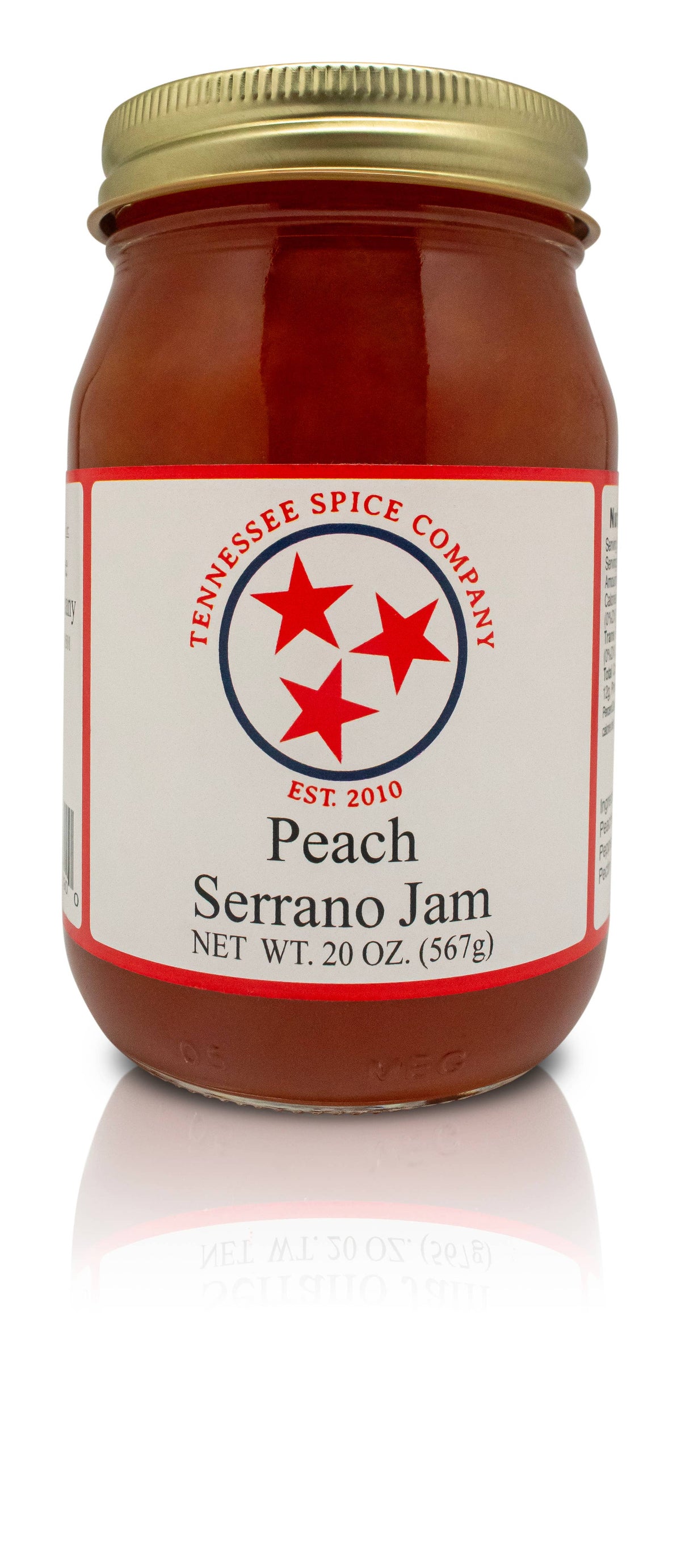Peach Serrano Jam - TN Spice (20 oz)