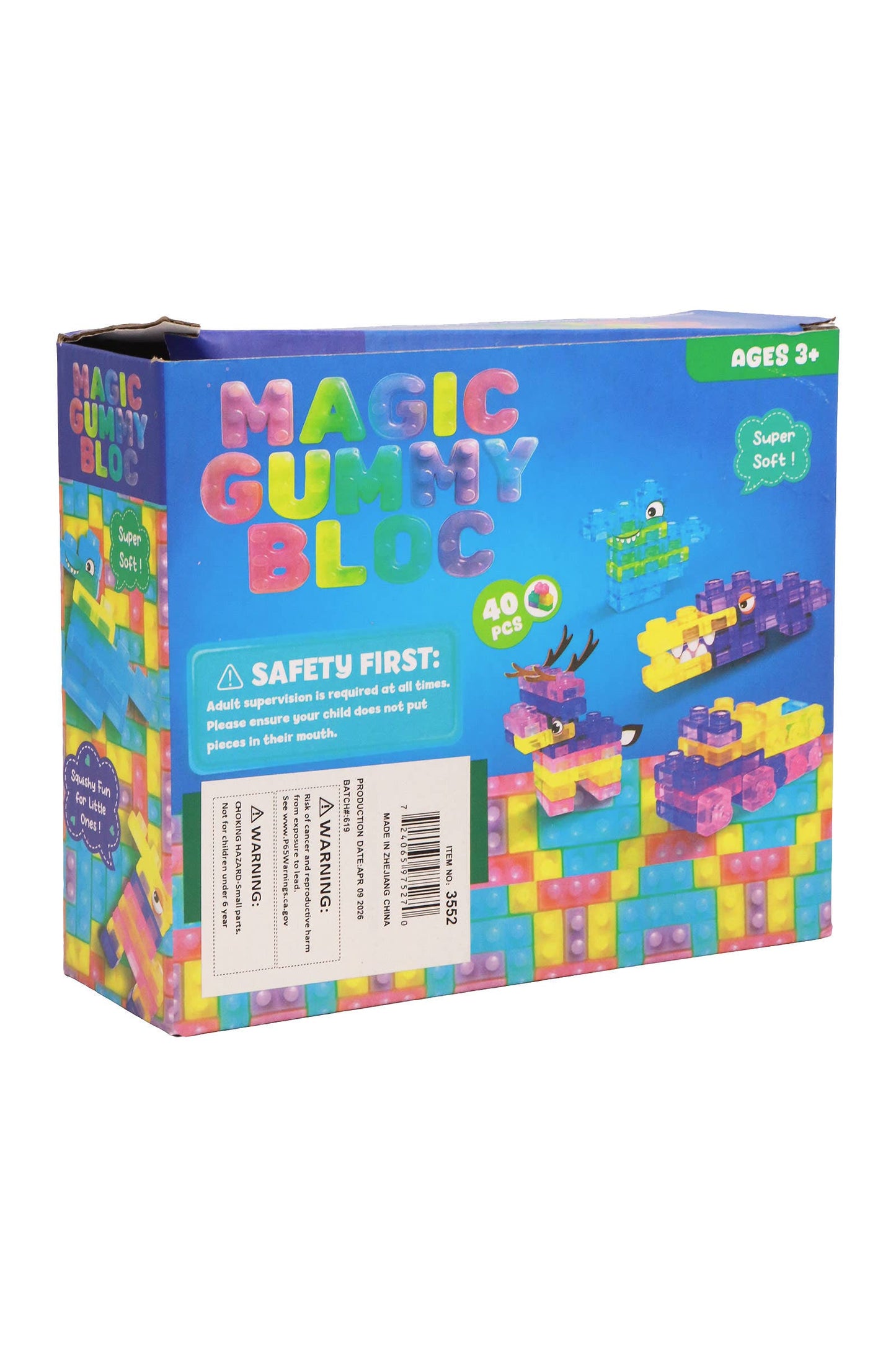 40-Count Colorful Gummy Squishy Building Block 735