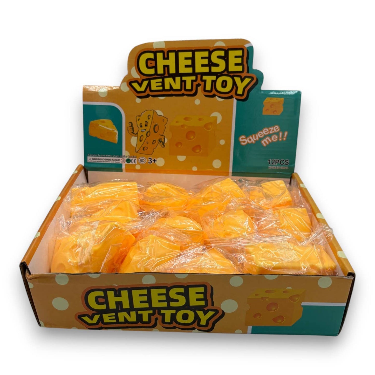 Cheese Vent Toy – 12ct Display