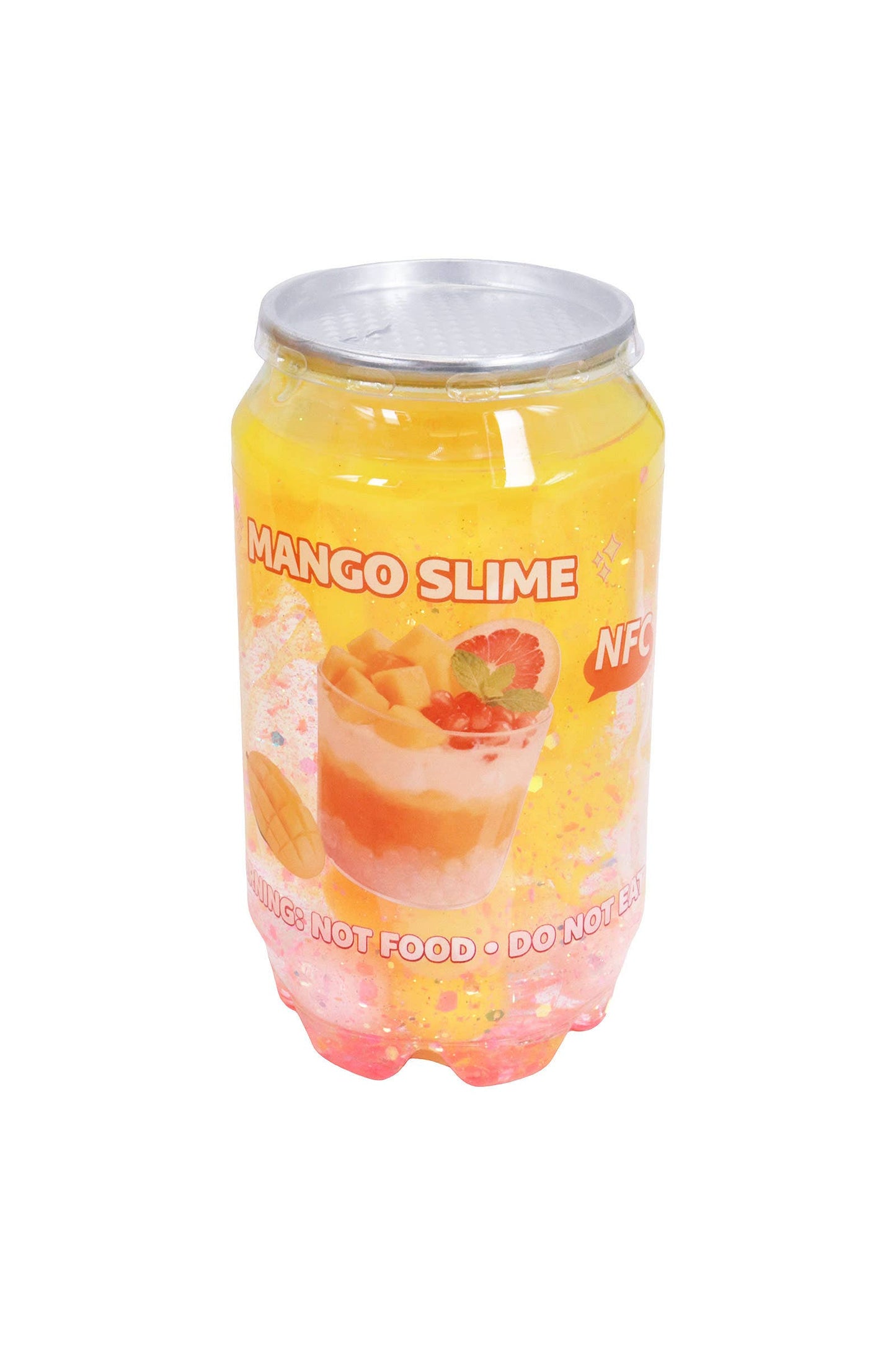 Sparkling Mango Fruit Soda Can Glitter Slime