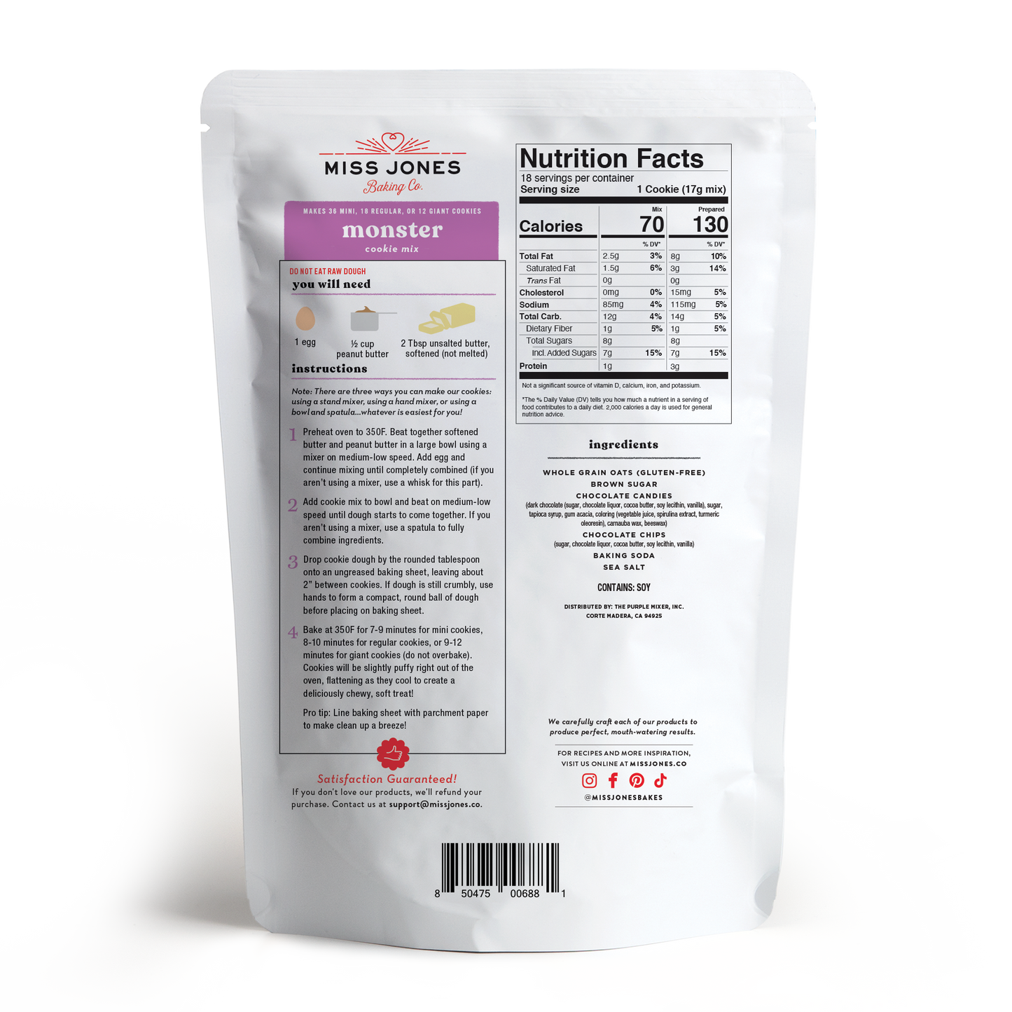 Gluten Free Monster Cookie Mix