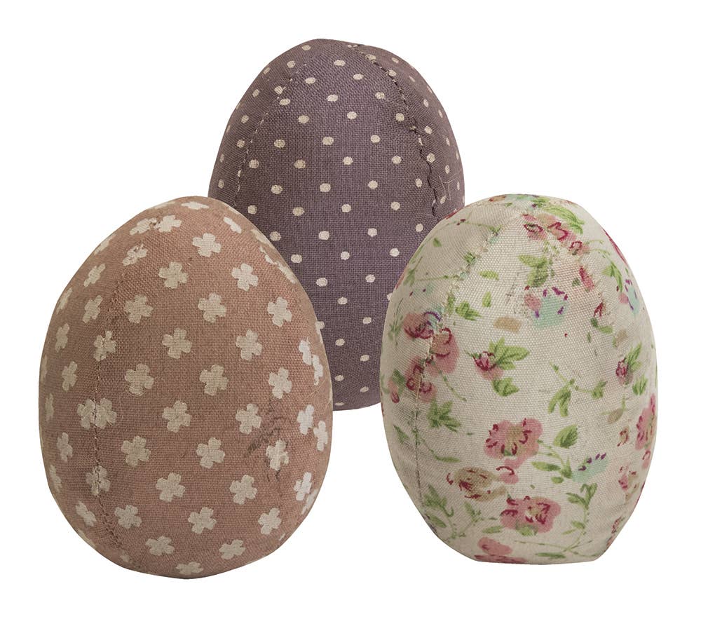 Vintage Fabric Egg, 3 Assorted