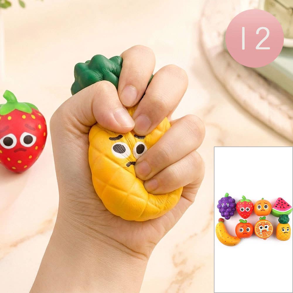 Fruit Character Squeeze Squishy Stress Relief Toy