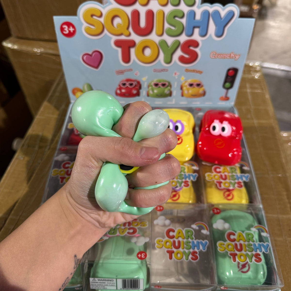 Crunchy Multicolor Expression Toy Car Squishy